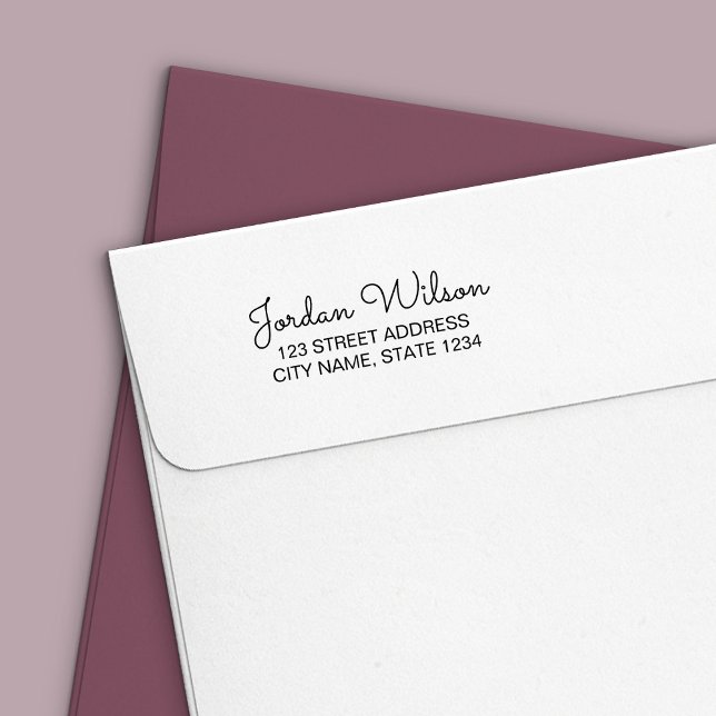 Modern Script Personal Zuhause Address Permastempel (Von Creator hochgeladen)