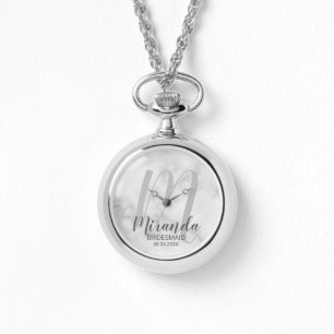 Modern Script Personalisiert Bridesmaid Armbanduhr