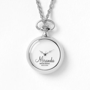 Modern Script Personalisiert Bridesmaid Armbanduhr