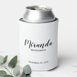 Modern Script Personalisiert Bridesmaid Dosenkühler