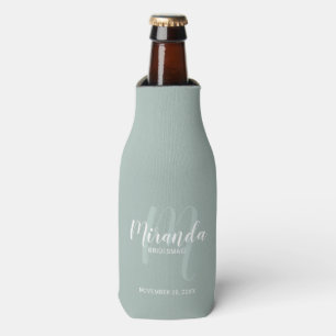 Modern Script Personalisiert Bridesmaid Flaschenkühler