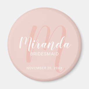 Modern Script Personalisiert Bridesmaid Magnet