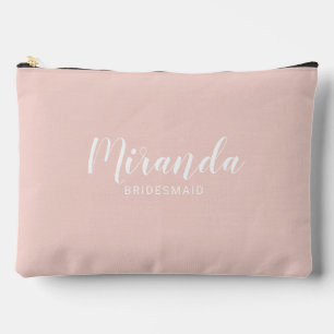 Modern Script Personalisiert Bridesmaid Name Zubehörtasche