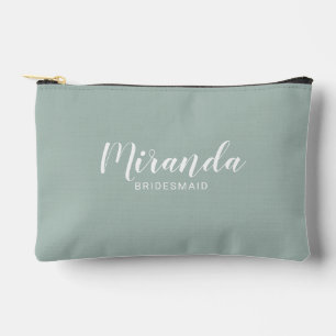 Modern Script Personalisiert Bridesmaid Name Zubehörtasche