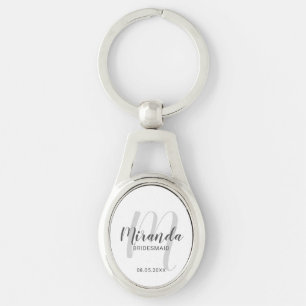 Modern Script Personalisiert Bridesmaid Schlüsselanhänger