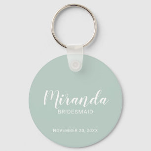 Modern Script Personalisiert Bridesmaid Schlüsselanhänger