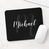 Modern Script Personalisiert Monogram und Name Bla