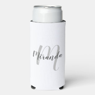 Modern Script Personalisiert Monogram und Name Can Selters Dosenkühler