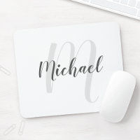 Modern Script Personalisiert Monogram und Name