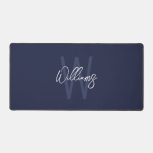 Modern Script Personalisiert Monogram und Name Schreibtischunterlage