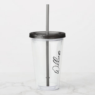 Modern Script Personalisiert Name Acryltrinkbecher