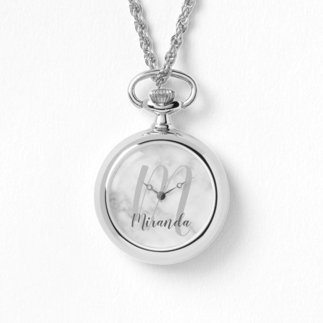 Modern Script Personalisiert Name Armbanduhr (Vorderseite)
