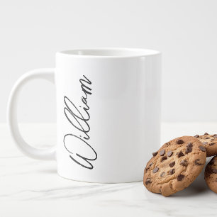 Modern Script Personalisiert Name Jumbo-Tasse