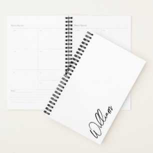 Modern Script Personalisiert Name Planer