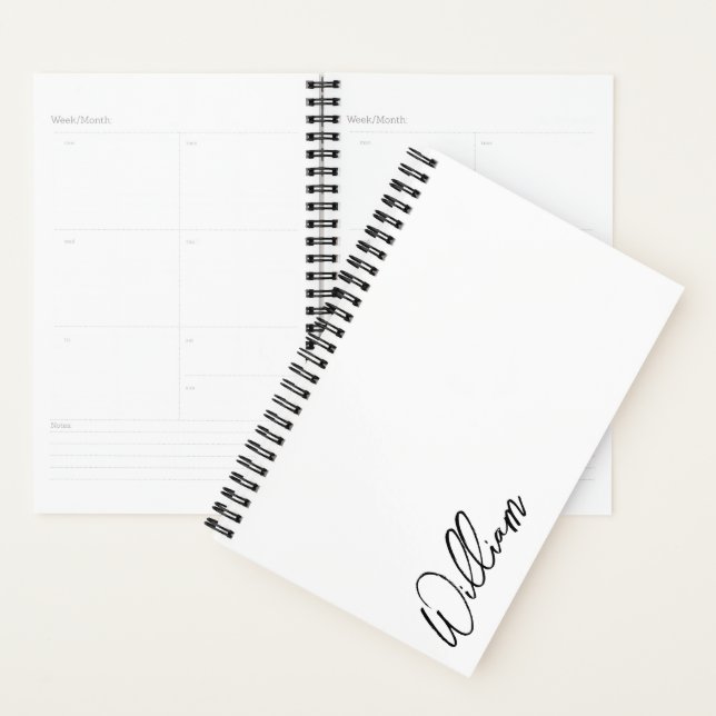 Modern Script Personalisiert Name Planer (Anzeige)
