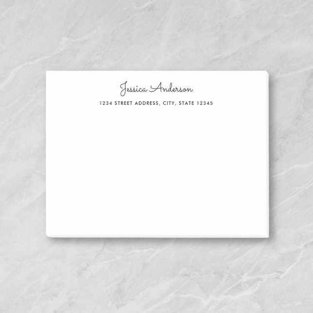 Modern Script Personalisiert Name Post-it Klebezettel (Von Creator hochgeladen)