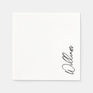 Modern Script Personalisiert Name Serviette