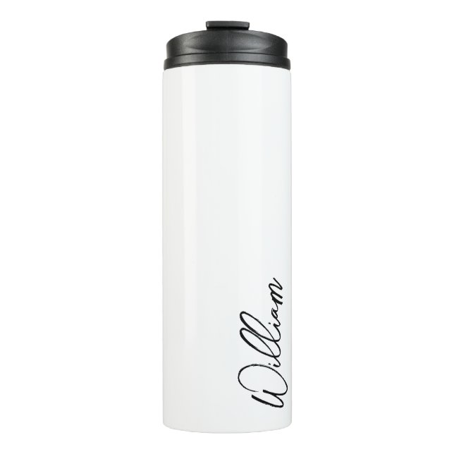 Modern Script Personalisiert Name Thermosbecher (Vorderseite)