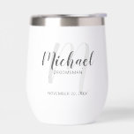 Modern Script Personalisiert Trauzeuge Name<br><div class="desc">Fügen Sie Ihrer Hochzeit eine persönliche Touch mit einem personalisierten Trauzeuge-Geschenk hinzu. Dieses Design zeichnet sich durch den personalisierten Trauzeuge-Namen in grau modernem Skript-Schriftart-Stil und Monogramm in hellgrau modernen Drehbuch-Schriftart-Stil als Hintergrund mit Titel und Hochzeit Datum in grau modernen sans Serif Schriftart Stil auf weißem Hintergrund. Auch perfekt für Trauzeugin,...</div>