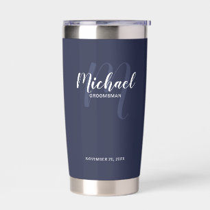 Modern Script Personalisiert Trauzeuge Name Thermobecher