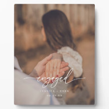 Modern Script Photo Custom Engagement