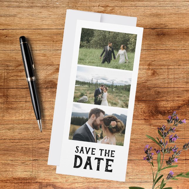 Modern Script Photo Wedding Save The Date Einladung (Von Creator hochgeladen)