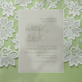 Modern Script Sage Green Formal Wedding
