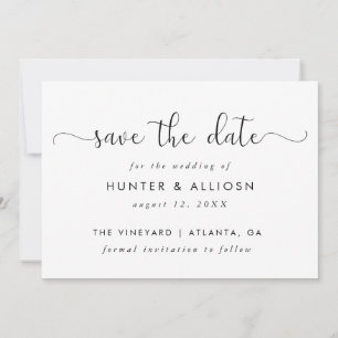 Modern Script Save the Date   Flyer Haushalt Einladung