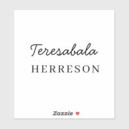 Modern Script Stylish Monogram Design Aufkleber