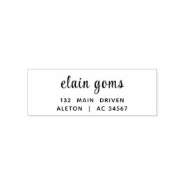 Modern Script | Stylish Trendy Return Address Permastempel