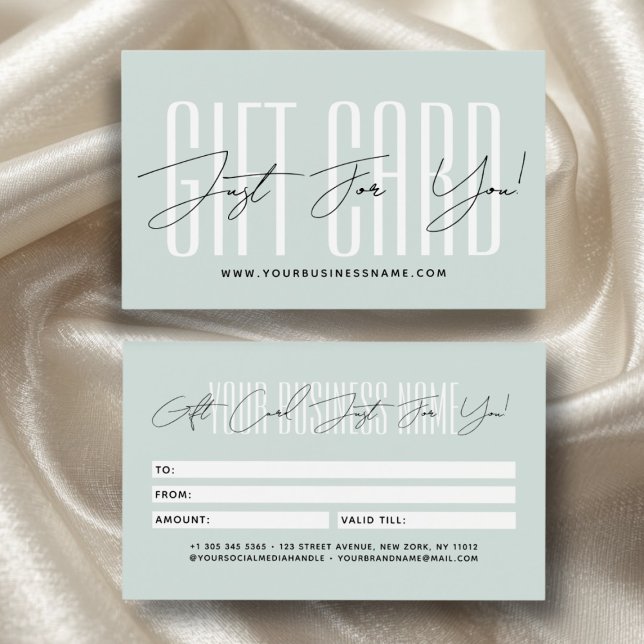 Modern script typography business gift card  (Von Creator hochgeladen)