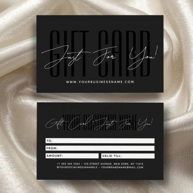 Modern script typography business gift card  (Von Creator hochgeladen)