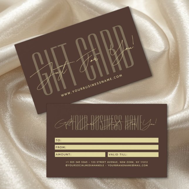 Modern script typography business gift card  (Von Creator hochgeladen)