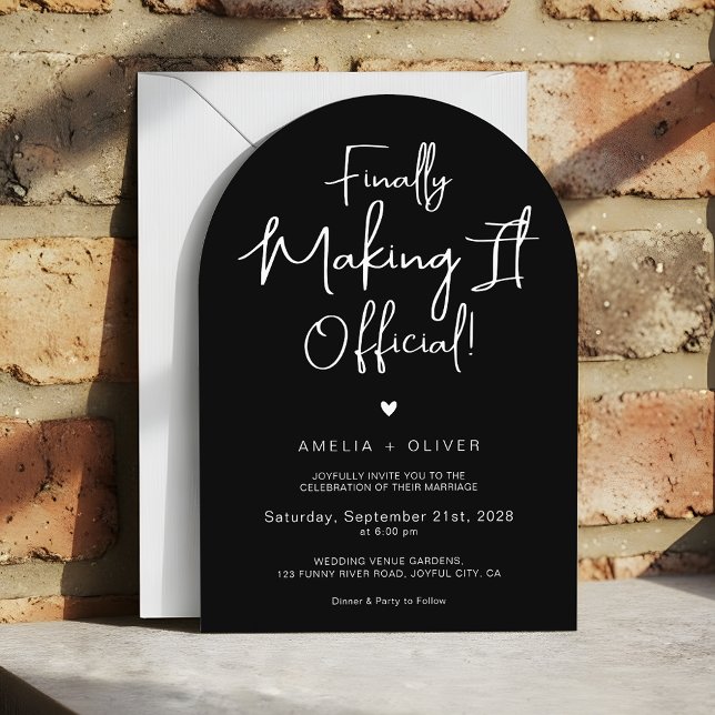 Modern Script Typography | Joyful Arch Wedding Einladung (Von Creator hochgeladen)