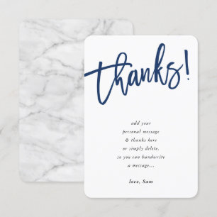 MODERN SCRIPT Vielen Dank, dass Sie merken, blaue  Einladung