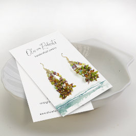 Modern Script Watercolor Earring Display Card