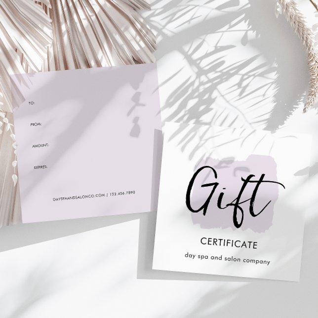 Modern Script Watercolor Gift Voucher Certificate (Von Creator hochgeladen)