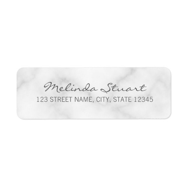 Modern Script White Marble (Vorne)