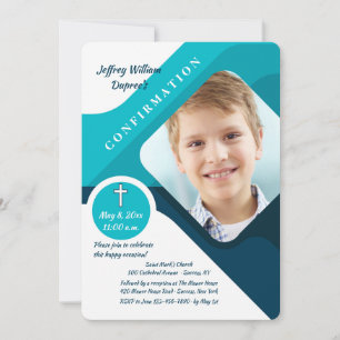 Modern Segen Foto Bestätigung Einladung