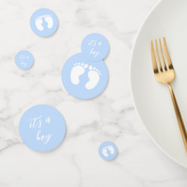 Modern Sein Baby Dusche blau Konfetti