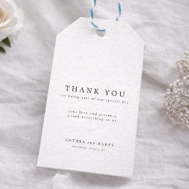 Modern Serif Typography Wedding Thank You Favor Geschenkanhänger