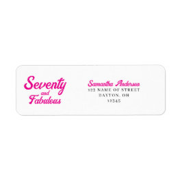 Modern Seventy and Fabulous Bold 70th Birthday