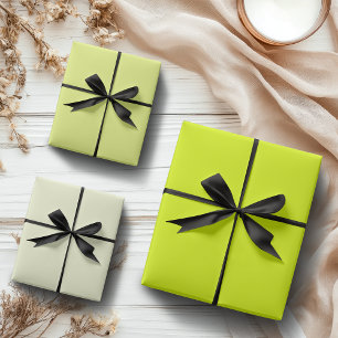 Modern Shades Neon Chartreuse Geschenkpapier Set
