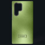 Modern Shiny Green Abstrakt Background Monogram Samsung Galaxy Hülle<br><div class="desc">Eleganter moderner,  schlichter,  abstrakter grüner Hintergrund. Benutzerdefiniertes Monogramm.</div>