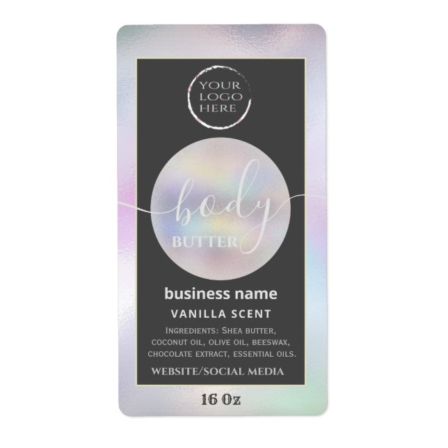 Modern Sie Ihr Logo Holografie Drehbuch Butter l (Vorne)