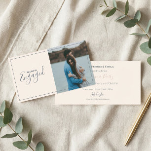 Modern Sie Ihre eigene Verlobung für Foto Dankeskarte