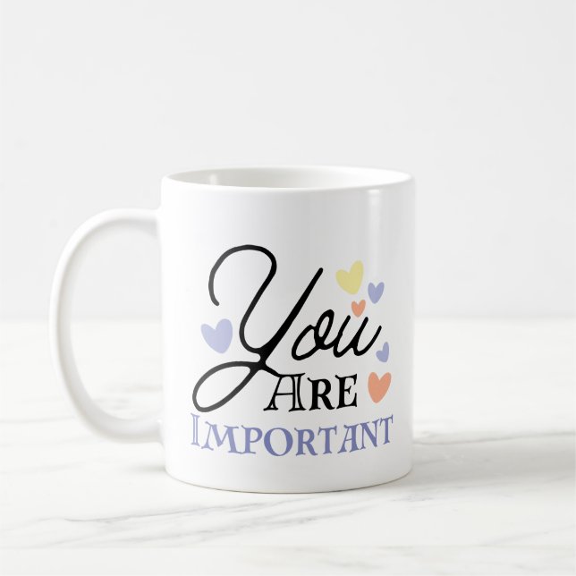 Modern | Sie sind wichtig, modern und kundenspezif Kaffeetasse (Links)