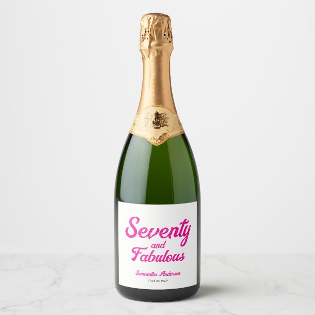 Modern Siebzig und Fantastisch Rosa 70. Geburtstag (Vorderseite)