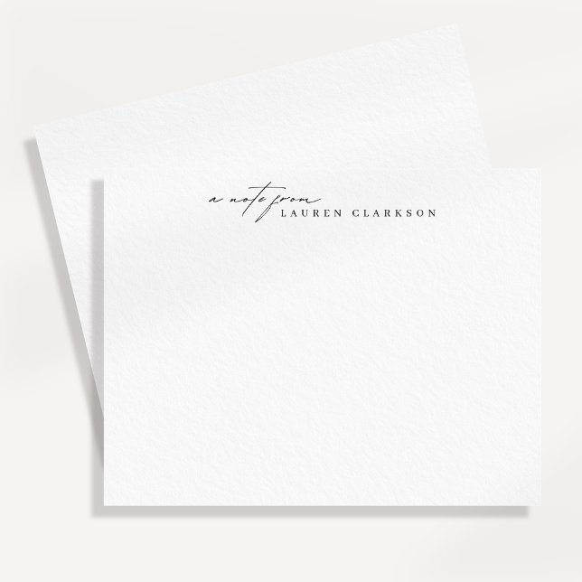Modern Signature Style Note Card Einladung (Von Creator hochgeladen)
