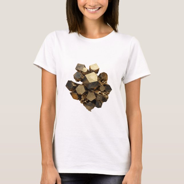 Modern-Silber-Abstrakte-Kunst Statement-T-Shirt T-Shirt (Vorderseite)